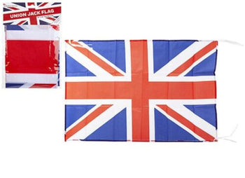 Union Jack Flag 36"x24" Great Britain Queen Jubilee Rayon Banners with Strings - ZYBUX